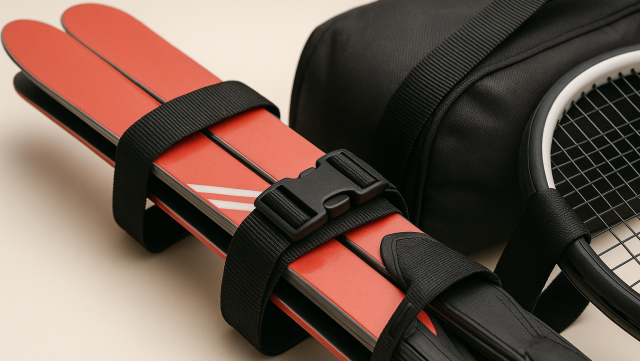 Pasy transportowe do sprzętu sportowego (narty, deski, rakiety, torby)