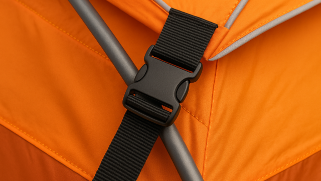 Taśmy regulacyjne w namiotach, śpiworach, nosidłach