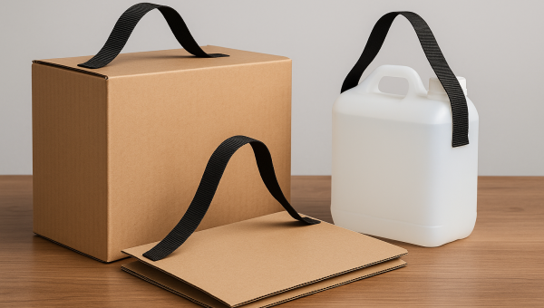 Uchwyty do przenoszenia pakunków, kartonów i kanistrów – taśma nośna BAGUM