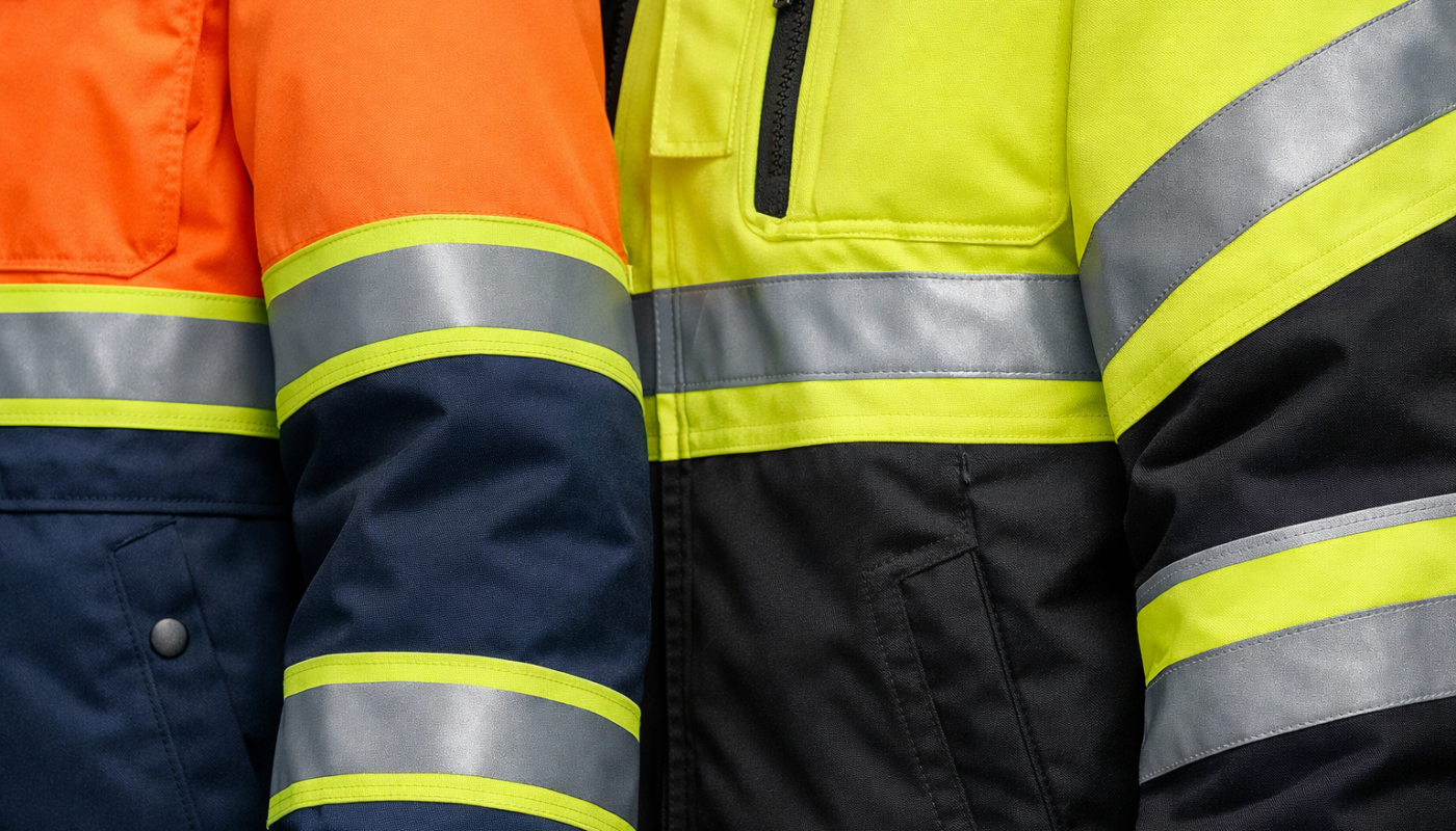Integracja taśm nośnych z elementami odblaskowymi w odzieży ochronnej