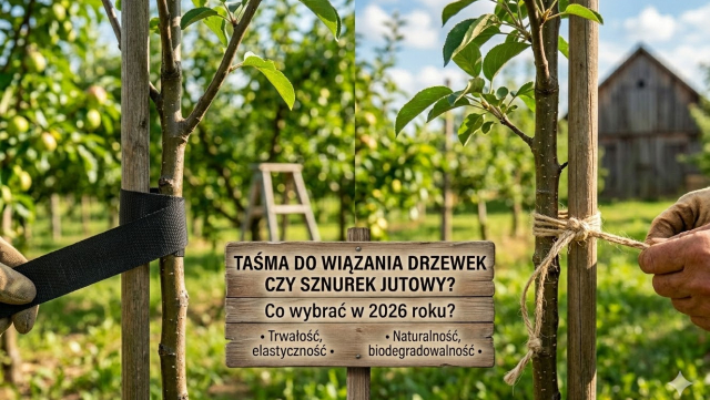 Taśma do wiązania drzewek czy sznurek jutowy? Co wybrać w 2026 roku?