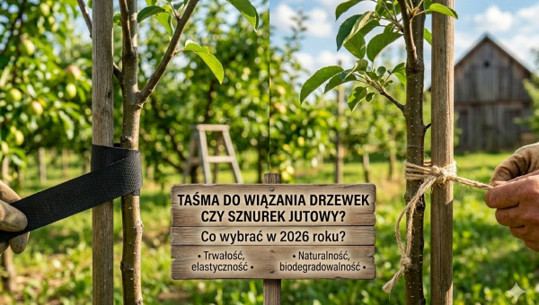 Taśma do wiązania drzewek czy sznurek jutowy? Co wybrać w 2026 roku?